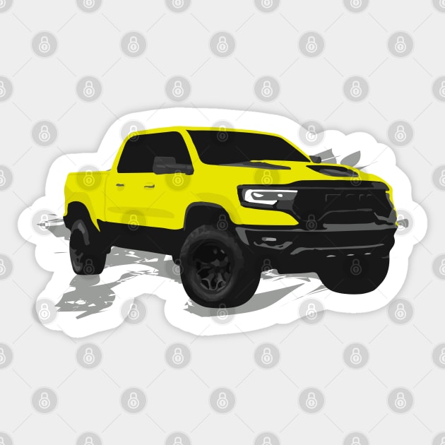 Yellow Ram Trx Sticker by mfz